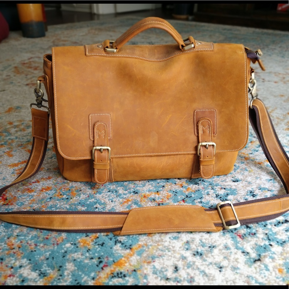 Leather Messenger Bag
